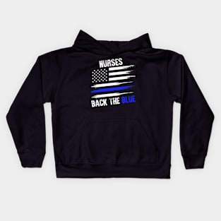 Nurses Back The Blue Kids Hoodie